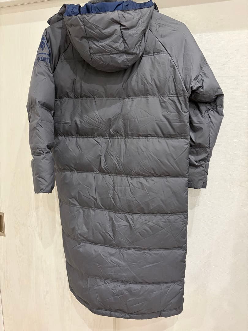 グレー フード付き ダウンコート Oサイズ