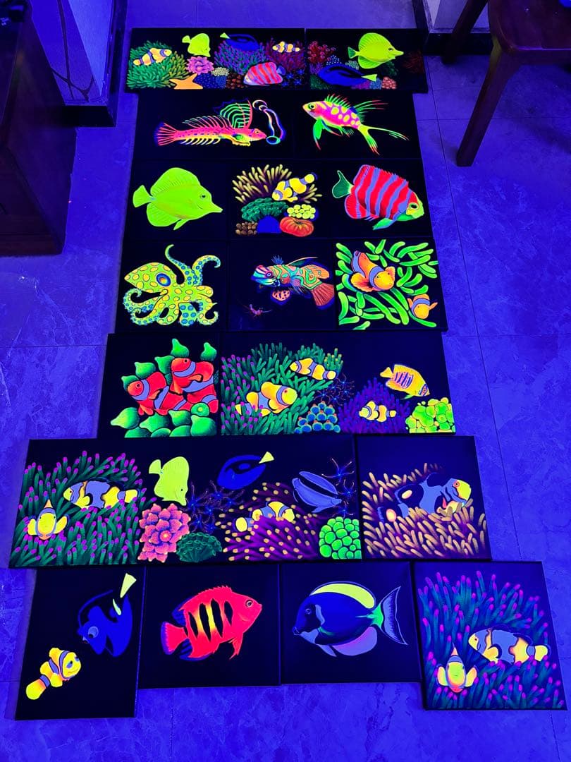 【オリジナル丙烯蛍光画 – お客様ご注文作品のご紹介】