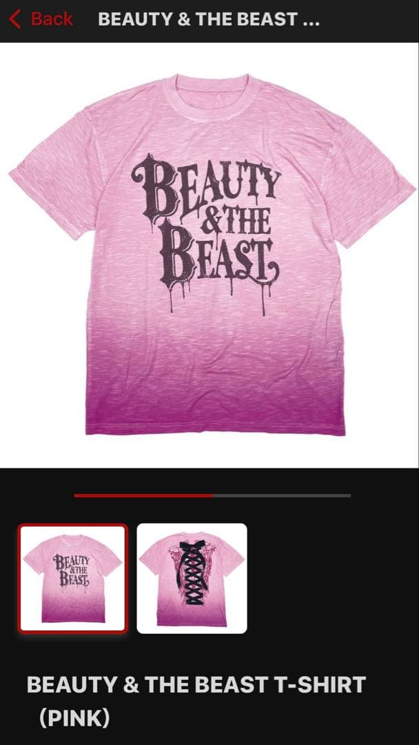 ミュージシャン HYDE BEAUTY & THE BEAST T-SHIRT (PINK)L