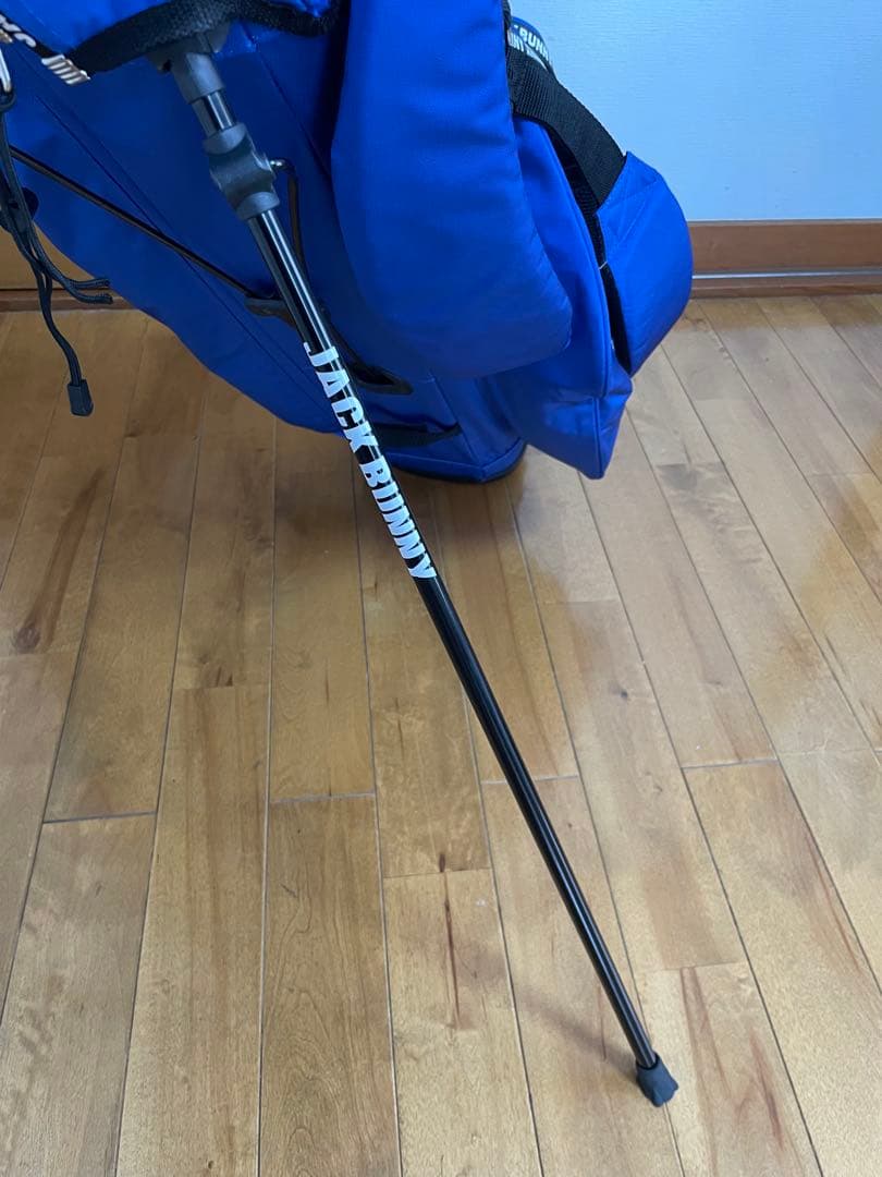 【美品】JACK BUNNY 青 キャディバッグ スタンド付き