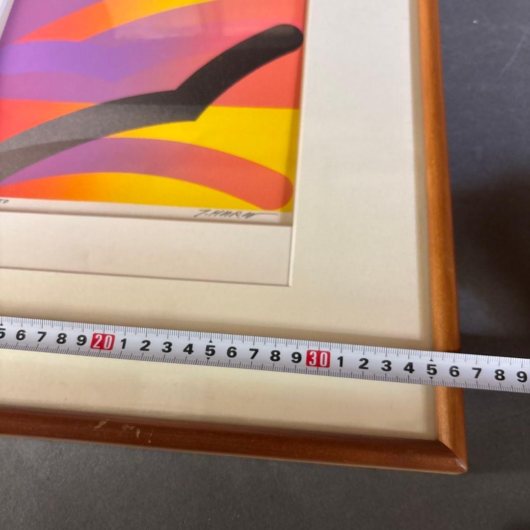 原健　リトグラフ　額装