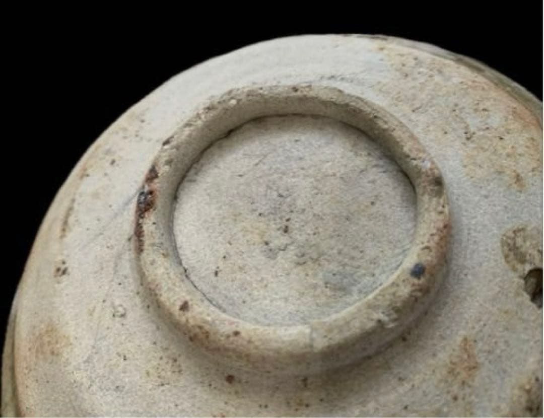 希少　古瀬戸　灰釉　沈線文皿　本銀直し　発掘伝世品　五寸皿　鉢