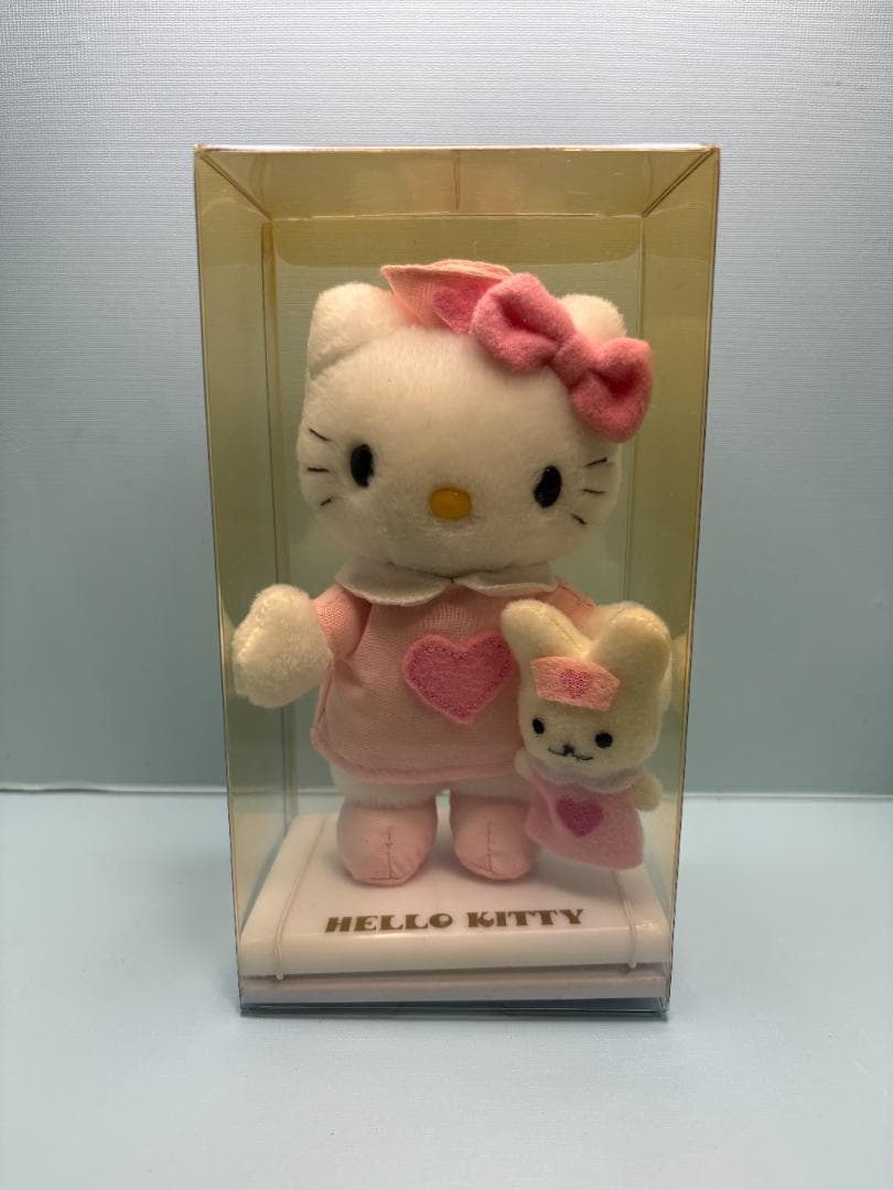 ハローキティ　クリアケース入りぬいぐるみマスコット　うさぎちゃんと一緒　ナース
