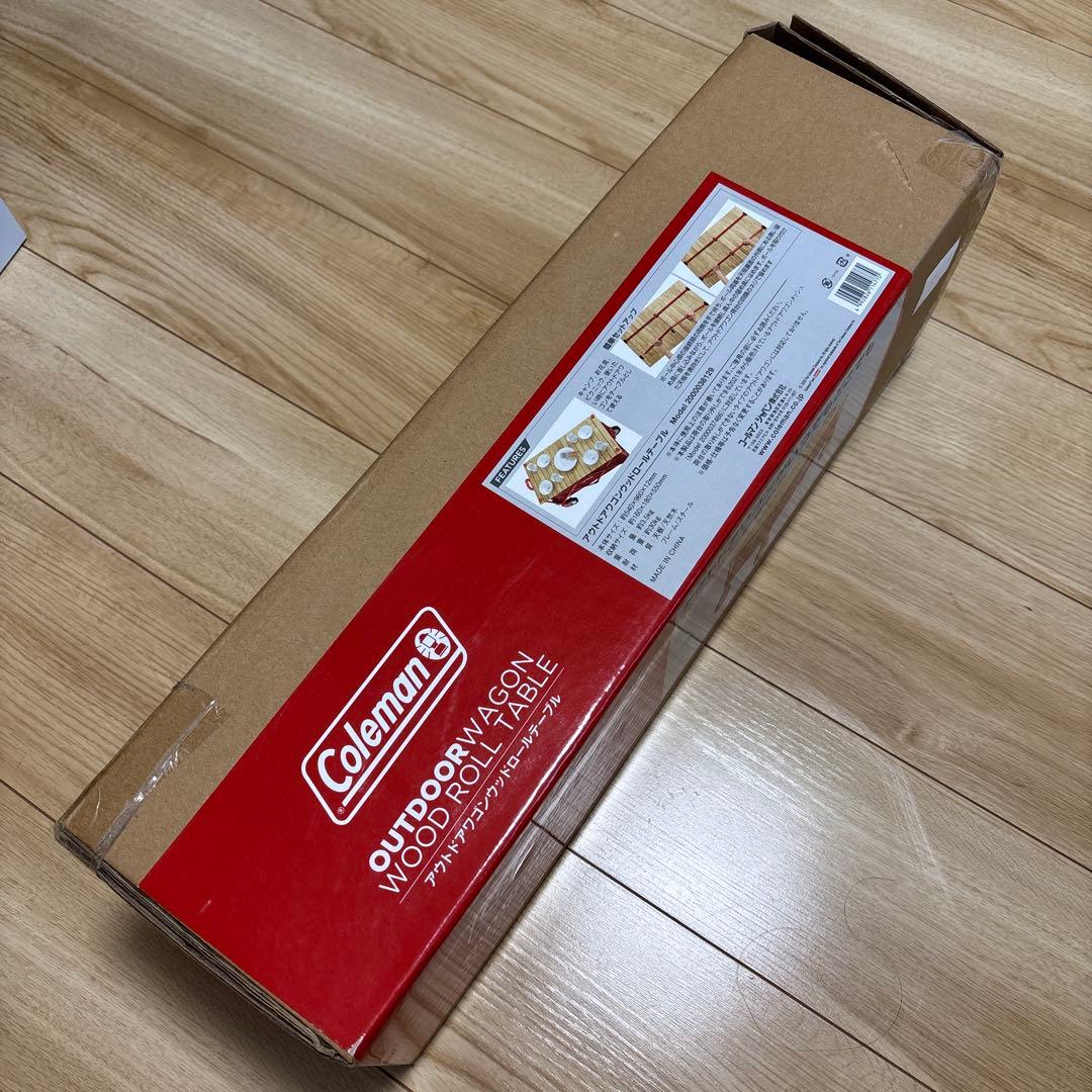 Coleman コールマン アウトドアワゴンウッドロールテーブル