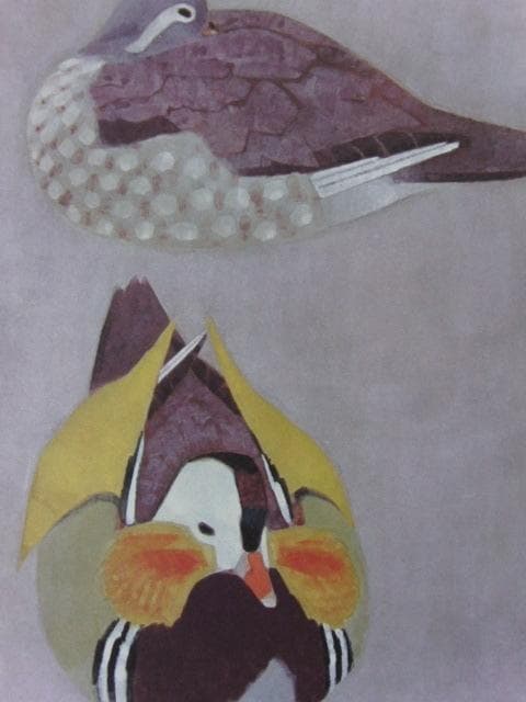 山口華楊、【鴛鴦】、希少な大判額装用画集より、豪華限定版、新品額装付