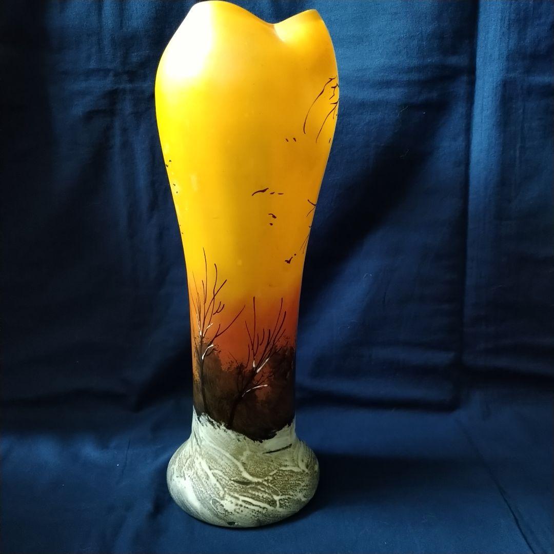 ✤ルグラ・モンジョワ（Legras Montjoye）✤〘冬景色文〙花瓶✤