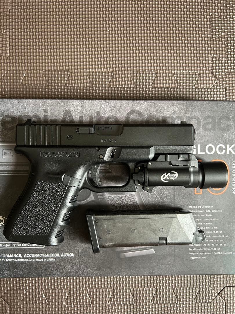 東京マルイ Glock 19 gen3ガスガン ライト付き