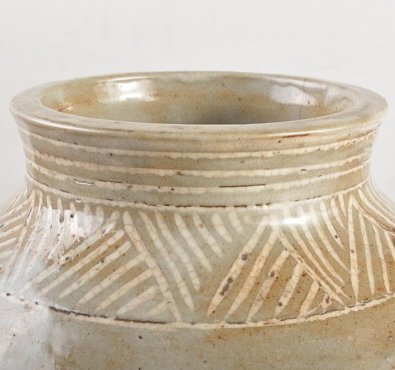 青木木米　古器観木米製　高麗青磁雲鶴壷　時代箱　H　R5104C