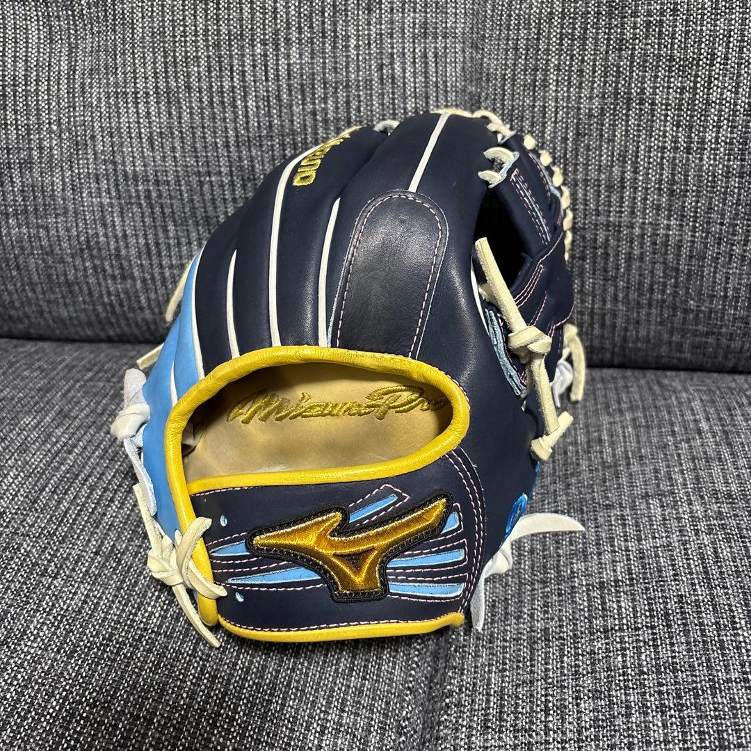 Mizuno Pro 軟式グローブ Dブルー/スカイブルー