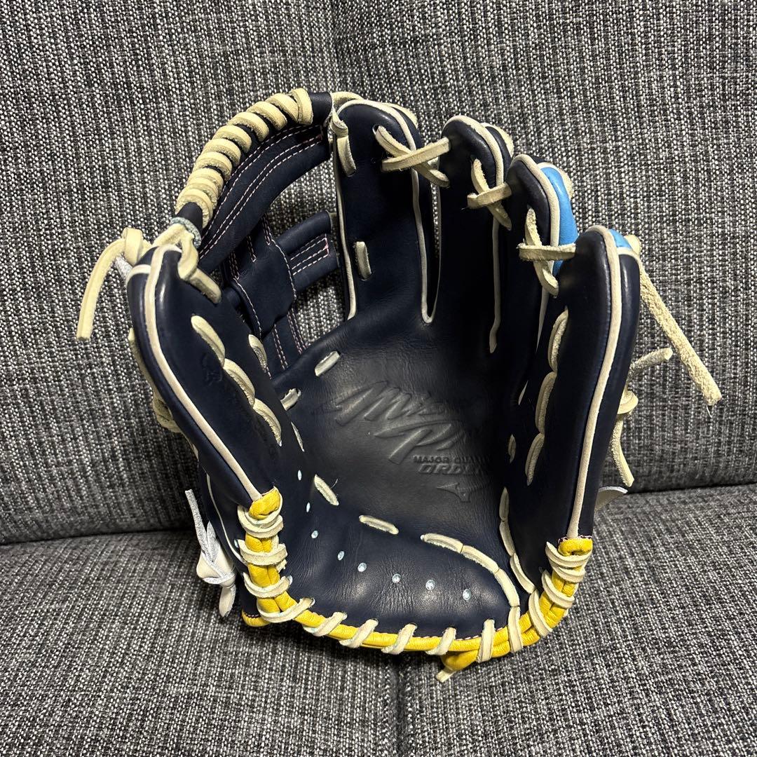 Mizuno Pro 軟式グローブ Dブルー/スカイブルー