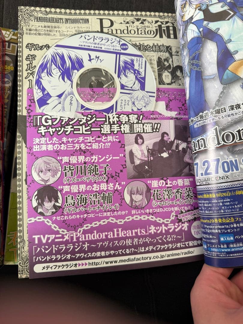 Gファンタジー　付録　2009〜2011 パンドラハーツ　特典 ブックカバー