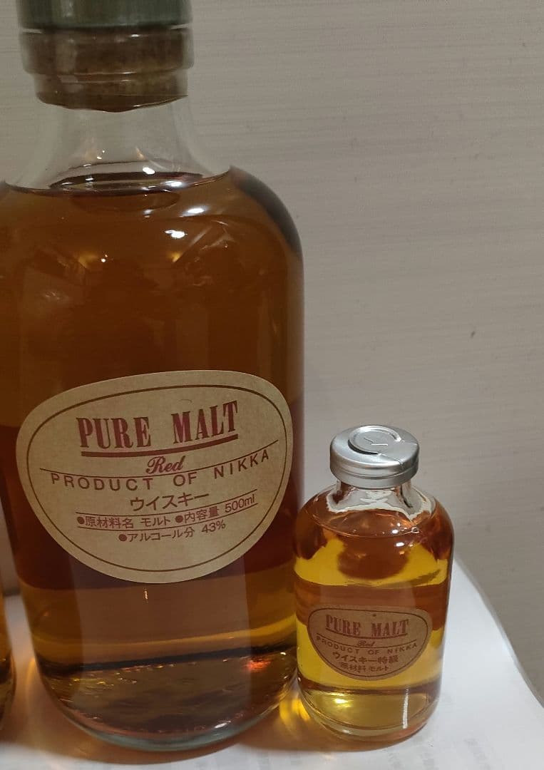 NIKKA ピュアモルト ブラック /レッド 500ml /50ml 4本セット