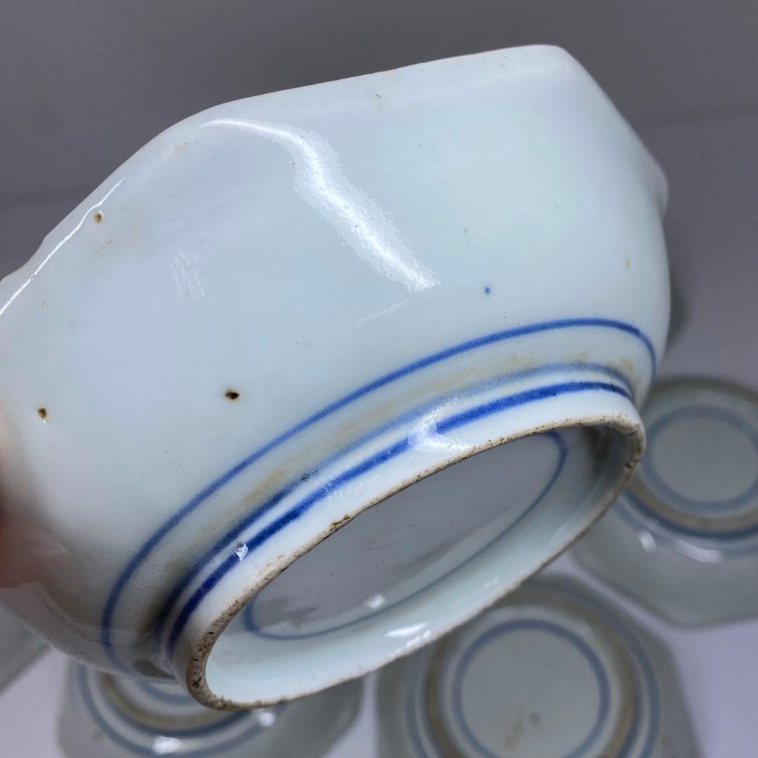 江戸中後期　古伊万里　赤絵向付10客　木箱付　東Y7-0314☆2Fトコヒ