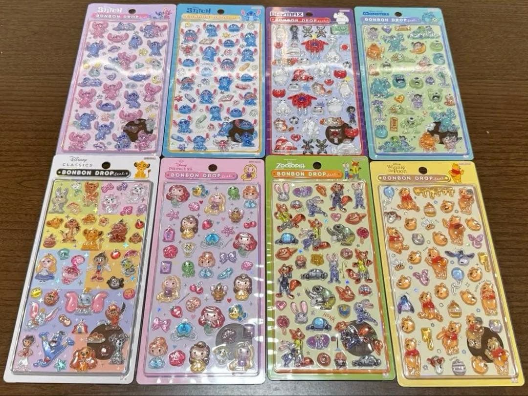 正規品　ボンボンドロップシール　ディズニー　第2弾　8種類　コンプリート