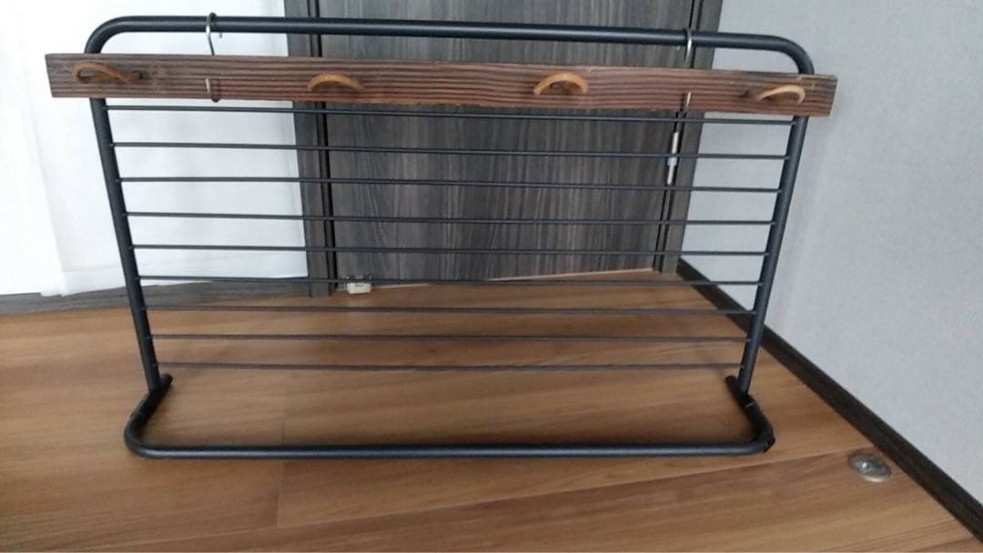 ハンガーラックハンガーバー、ポール、ハンガー、ヴィンテージ　衣装ラックレトロ