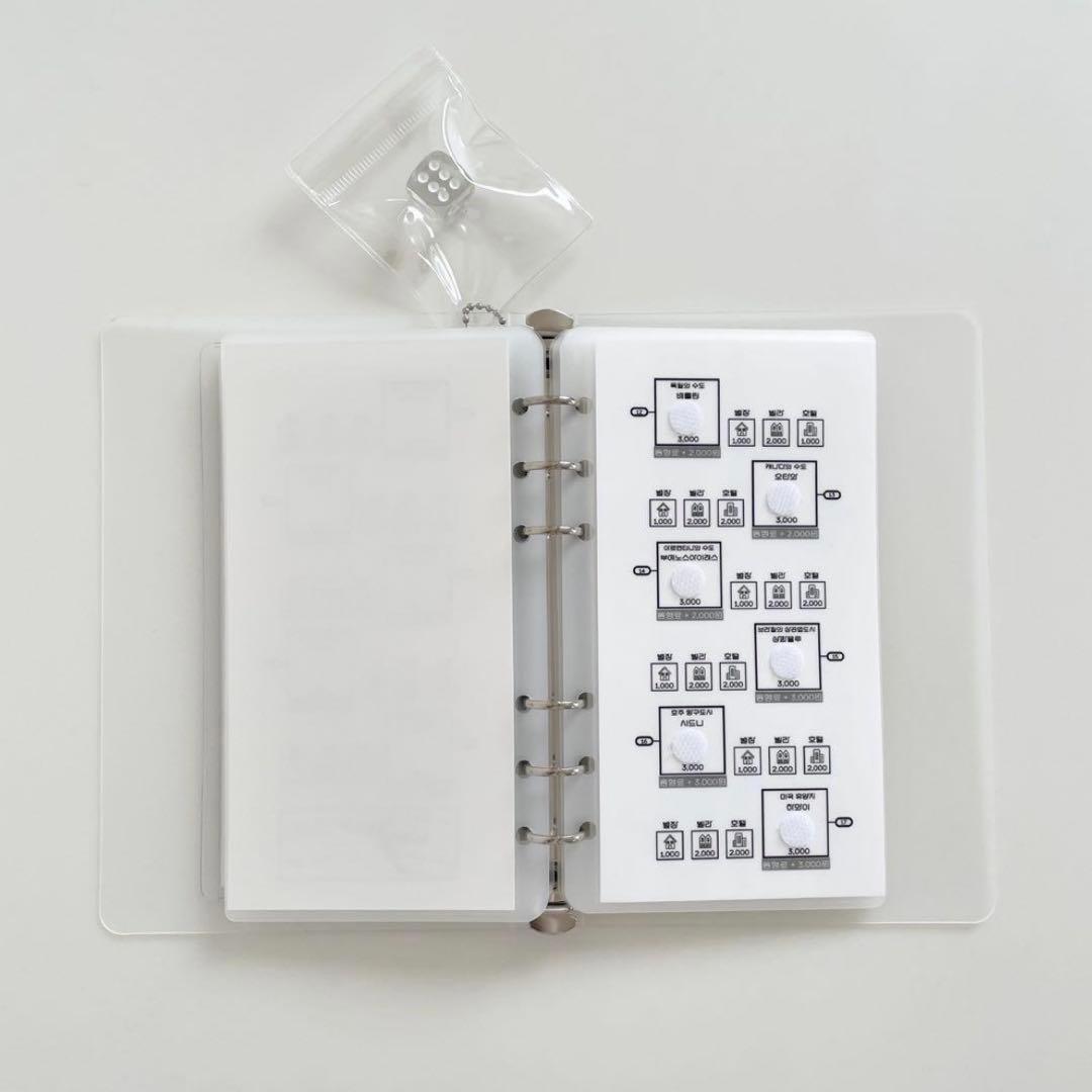 ラスト1点　韓国　貯金　アクリルバインダー　カバー　リフィル　モノポリー