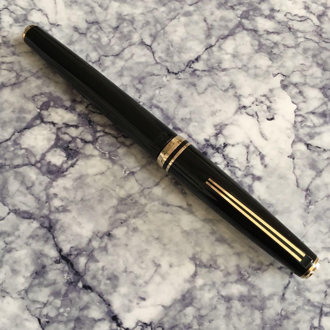 #129 オーバーホール済み 万年筆 PLATINUMプラチナ ロング 18k