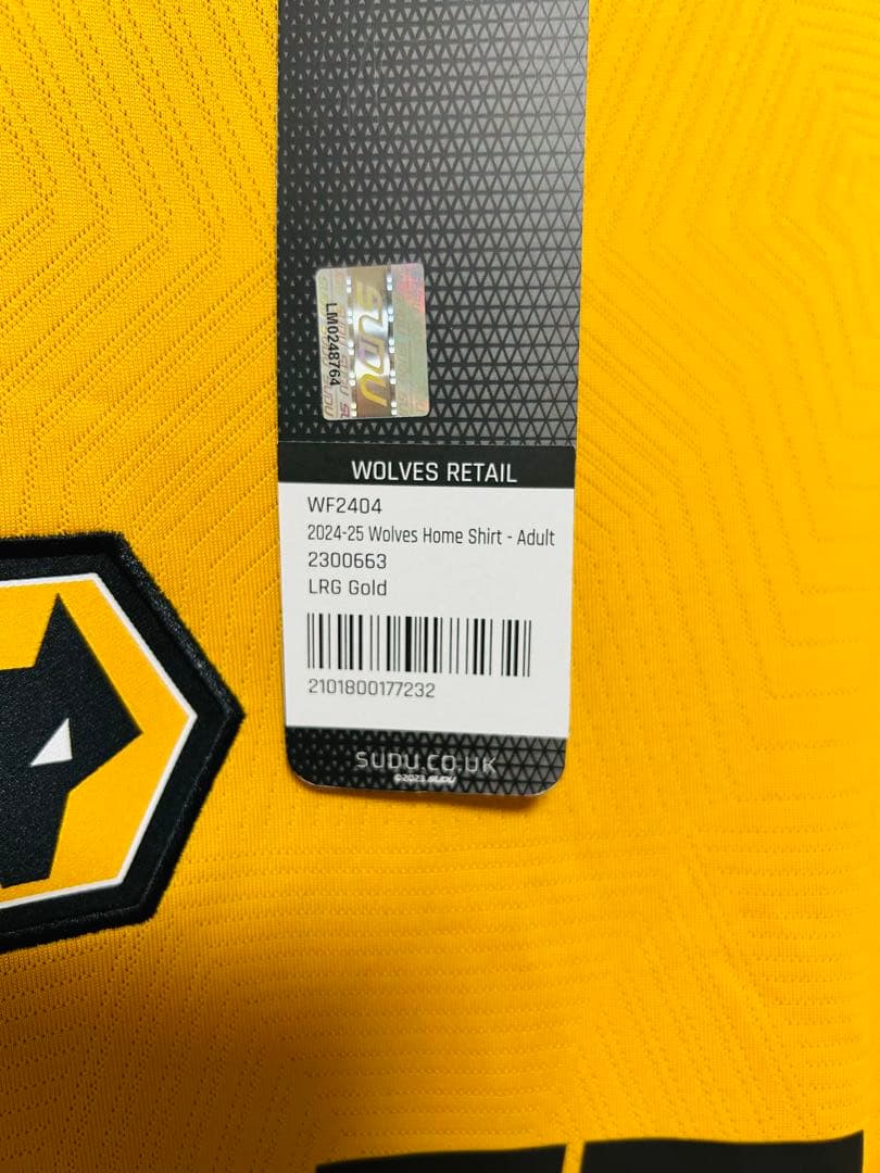 【新品】ウォルバーハンプトン24-25 ホームシャツ クーニャ10 L ウルブス