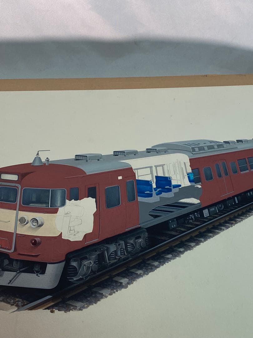 2555❣️ 鉄道　　オブジェ　電車　絵　3セット