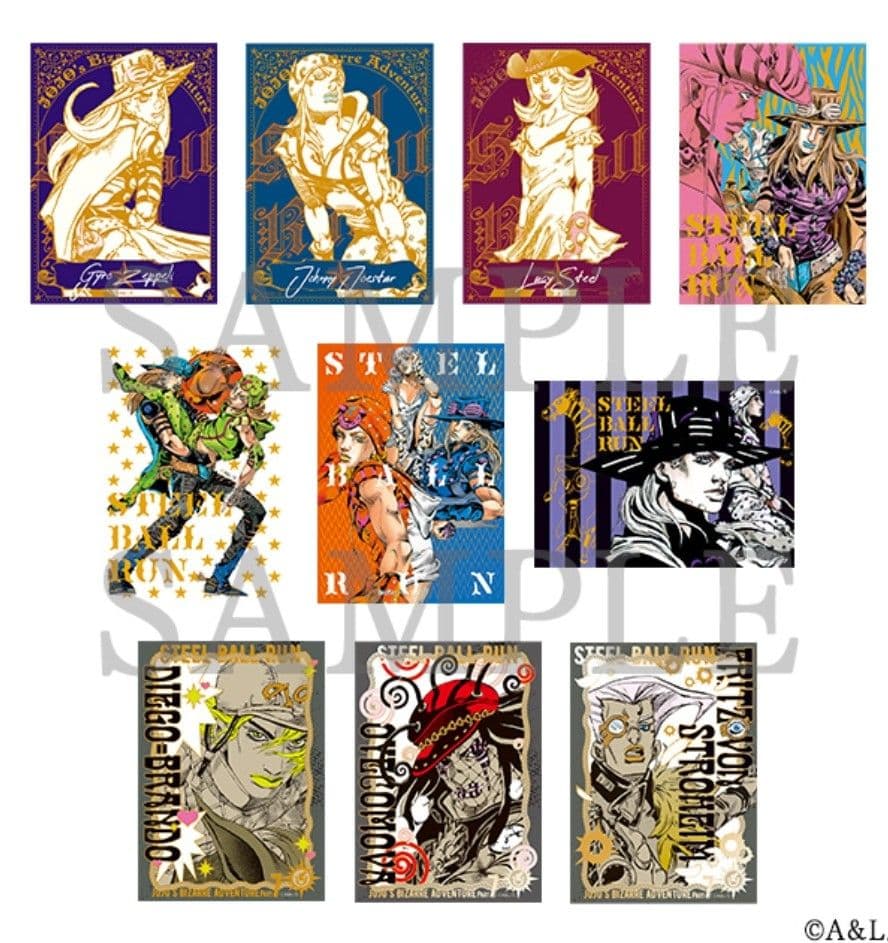 ジョジョキャラバン　jojo 箔押しクリアカード全ABbox２０種類