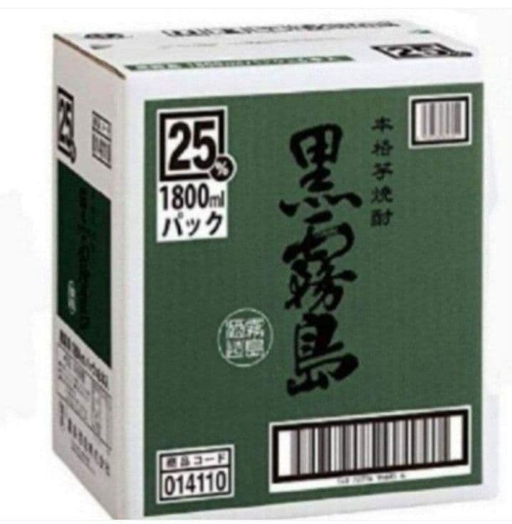 1311 黒霧島 芋 25度1.8Lパック 1ケ一ス( 6本入)