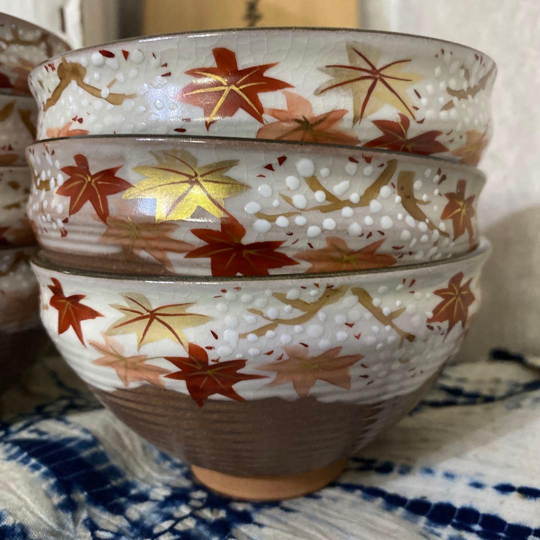 阪野光伸　雲錦　数茶碗　十客　茶道具