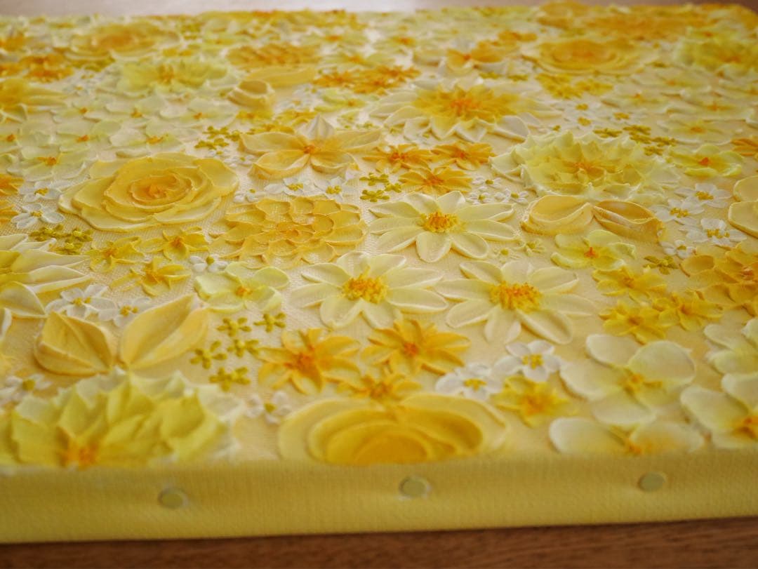 テクスチャーアート フラワーアート ボタニカル インテリア 花絵 花柄