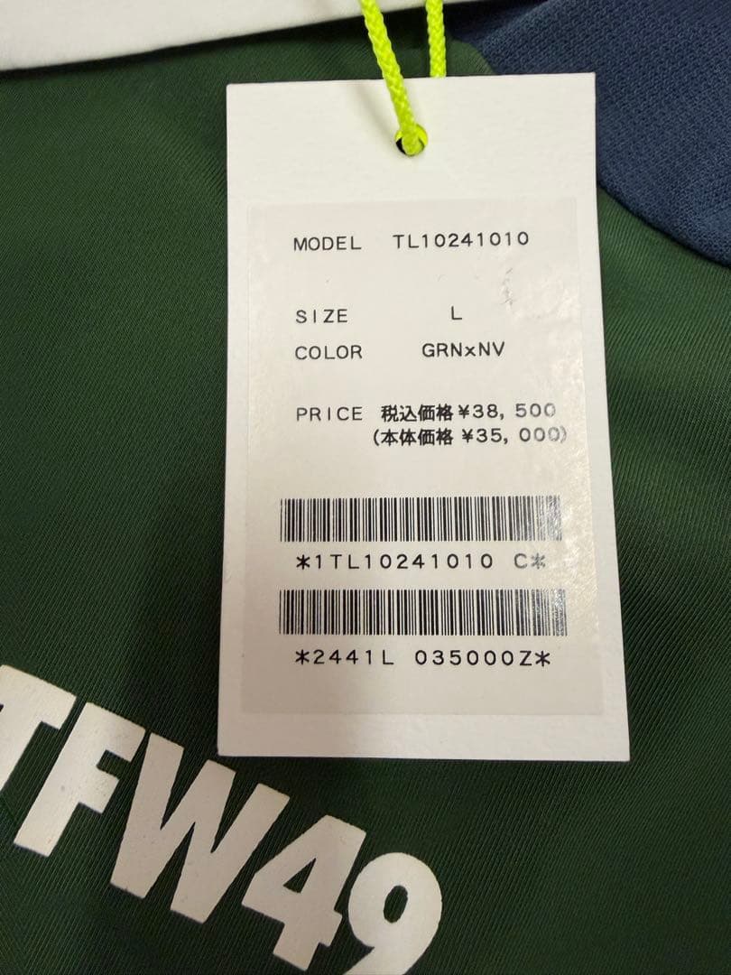 新品正規品【TFW49/size L】ワンピース　長袖ポロシャツカットソー