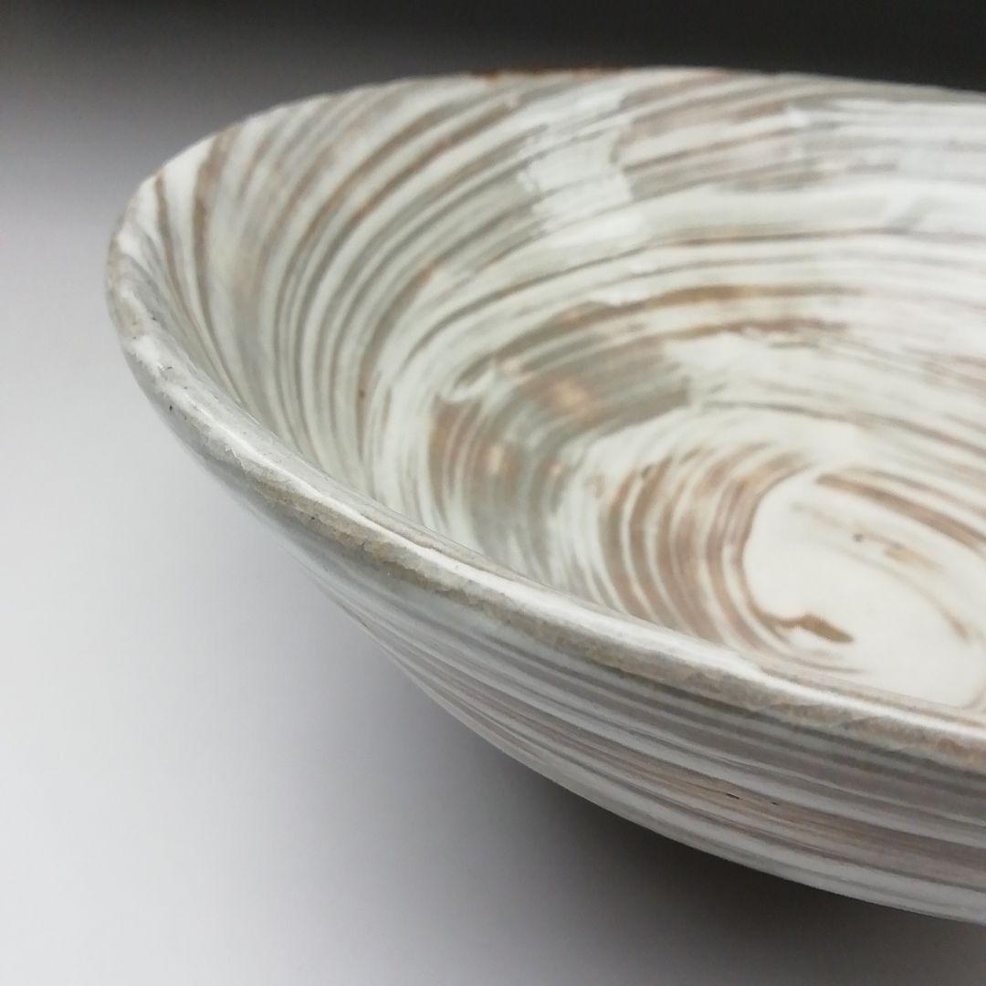 Ｔ３９０　茶碗　『刷毛目　平茶碗』『寿平 造』　共箱　抹茶碗　茶道具