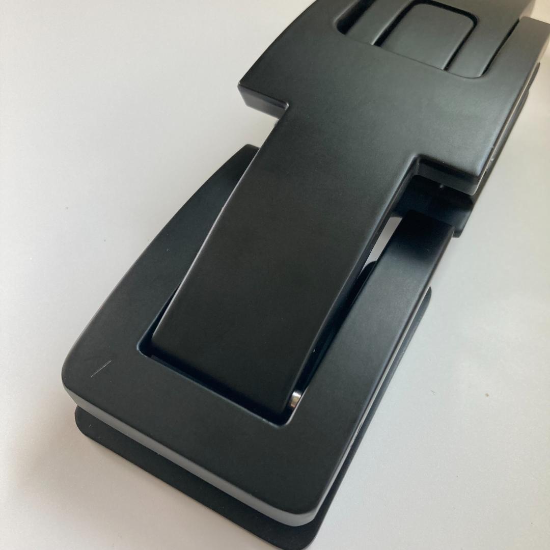 〈訳あり〉パワーベルト レバーアクション 本革 ワンタッチ可変式 白ベルト×黒B