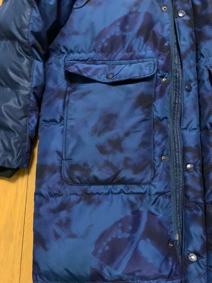 美品　ATHLETA ネイビー迷彩 ベンチコート　160