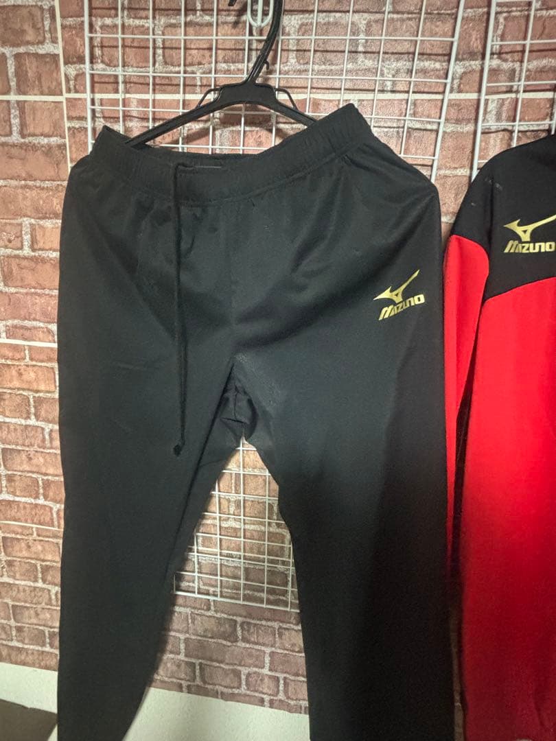 Mizuno ジャージ上下セット レッド/ブラック サウナスーツ