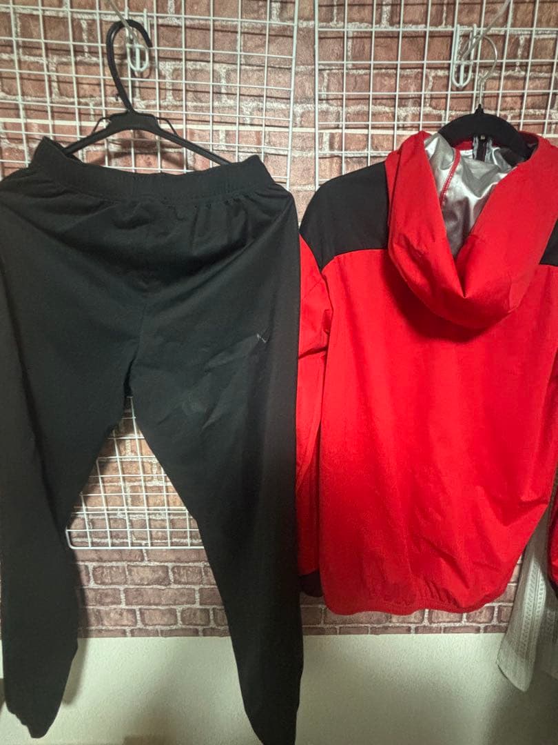 Mizuno ジャージ上下セット レッド/ブラック サウナスーツ