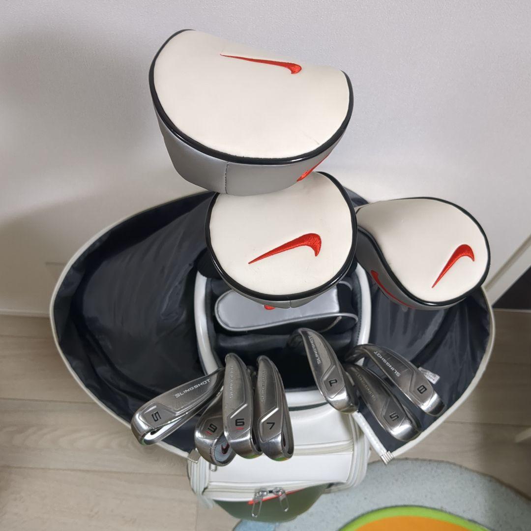 Nike キャディバッグ ホワイト/オレンジ