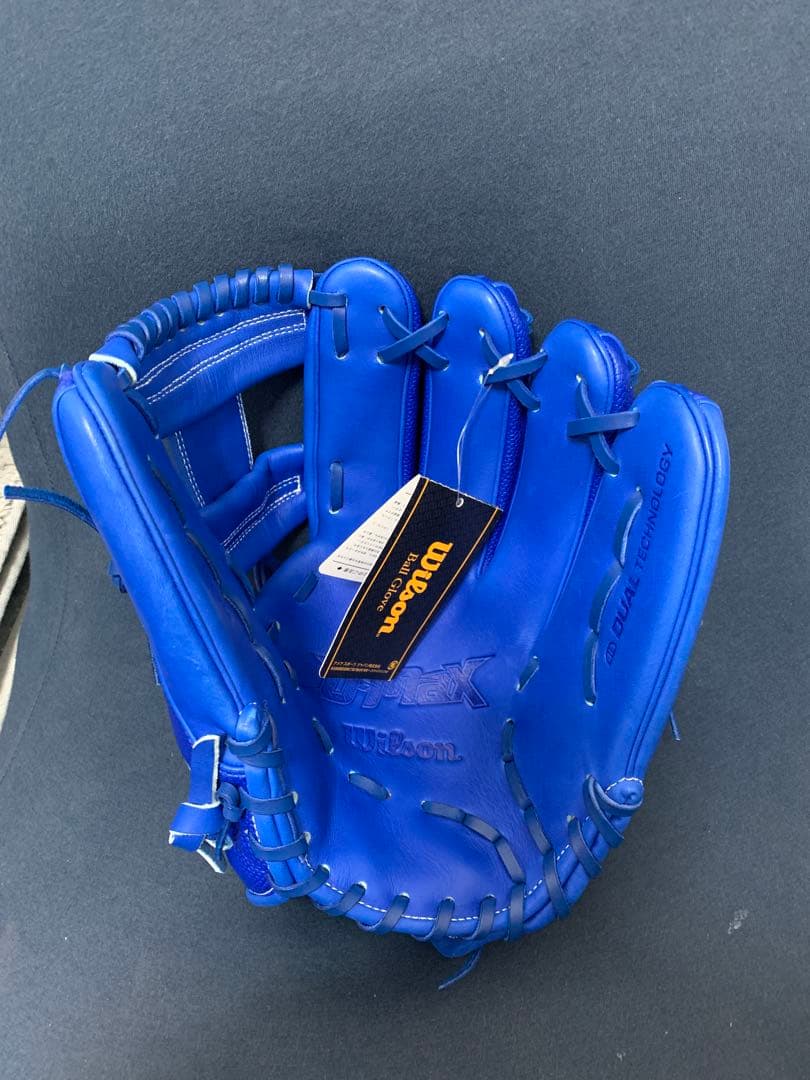 Wilson 軟式グローブ 青D-MAX DUAL デュアル 内野手用 87型