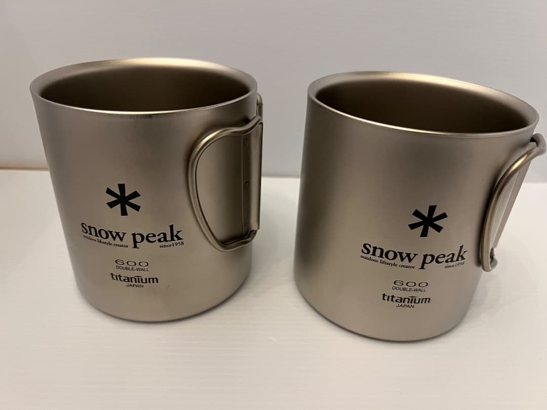 【未使用・米国仕様】スノーピーク　チタンダブルウオールマグ６００　２個セット