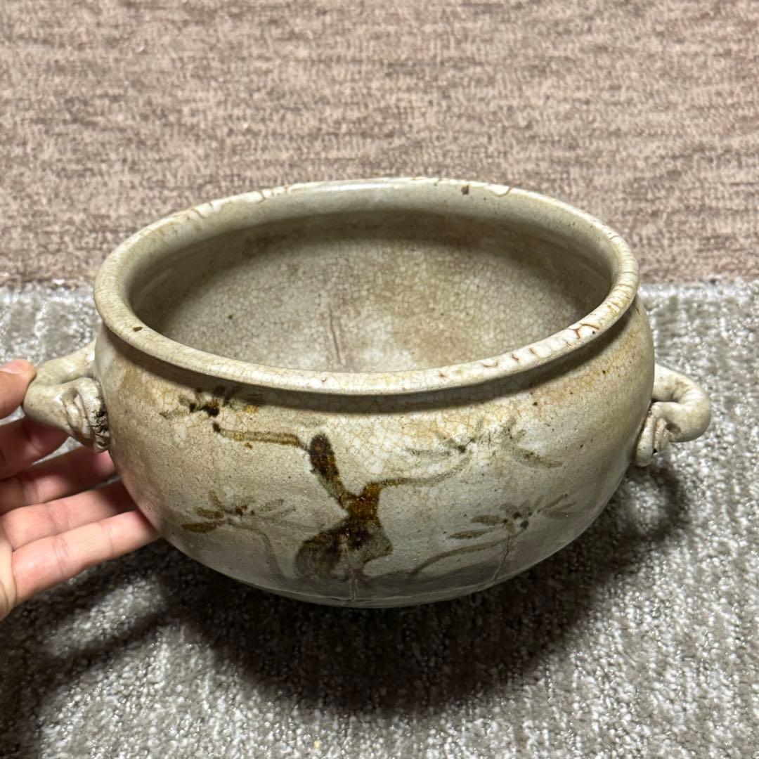 茶道具　唐津焼　古唐津　絵唐津　鉢　時代箱