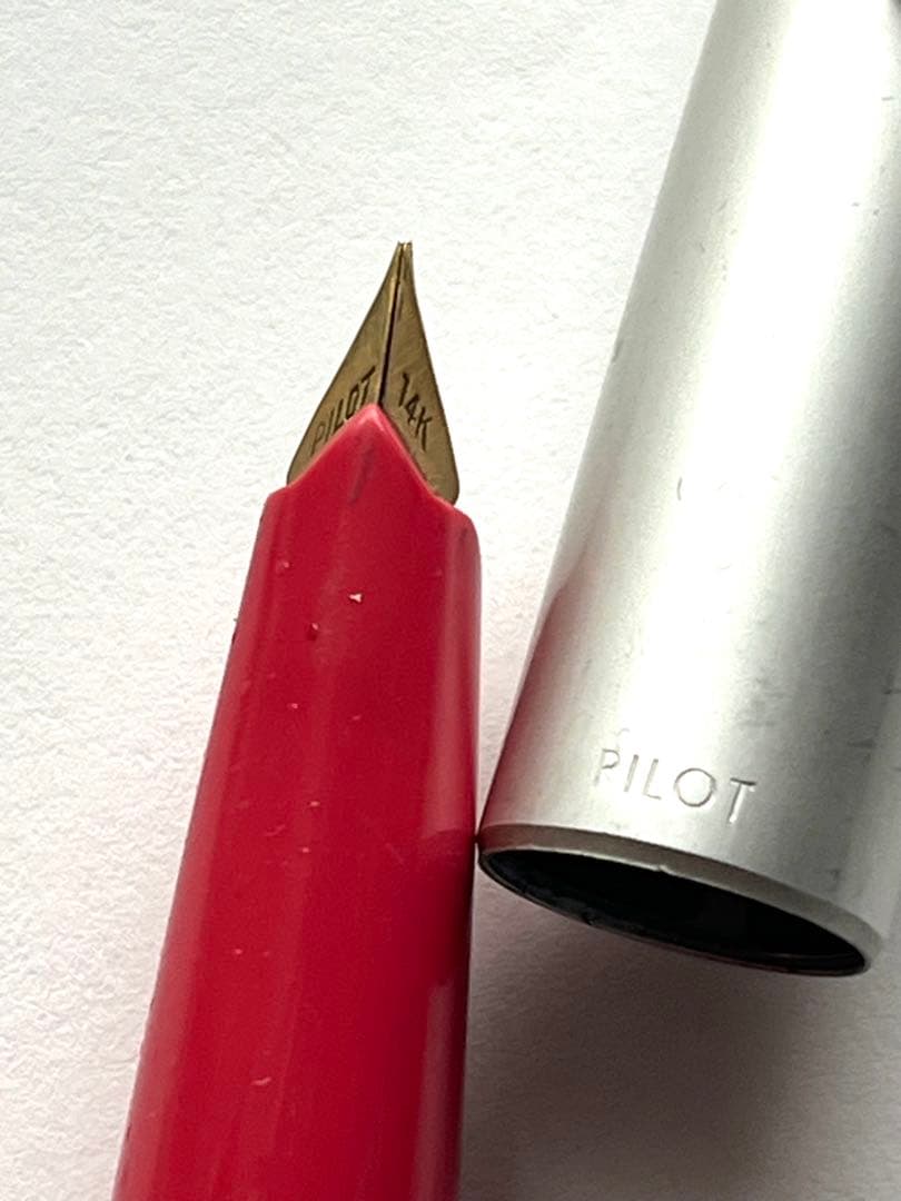 PILOT RS-150 14K 万年筆 約13cm レッド シルバー軸