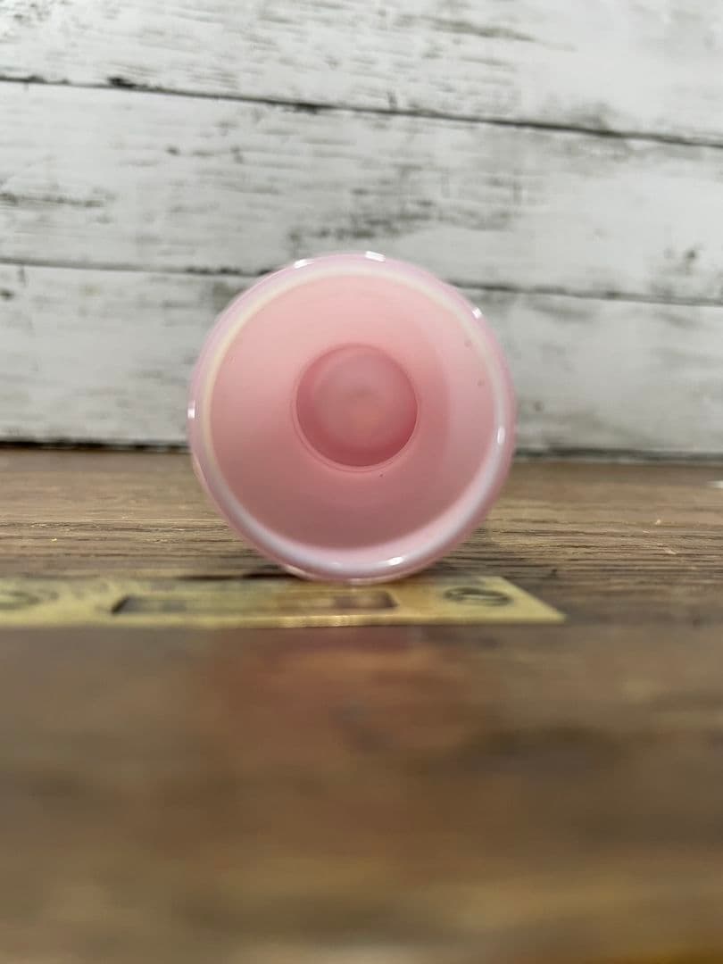 フランスアンティーク オパリンガラスの花瓶 ピンク系 一輪挿し グラス 花器