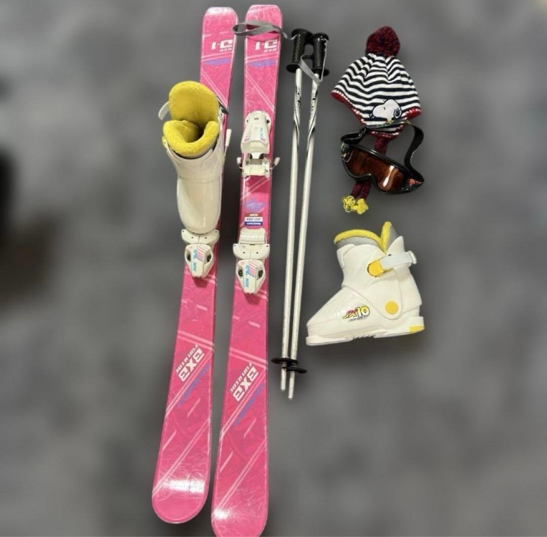 スキーセット子供用スキー板118cmスキーストック85cmスキー靴20cm