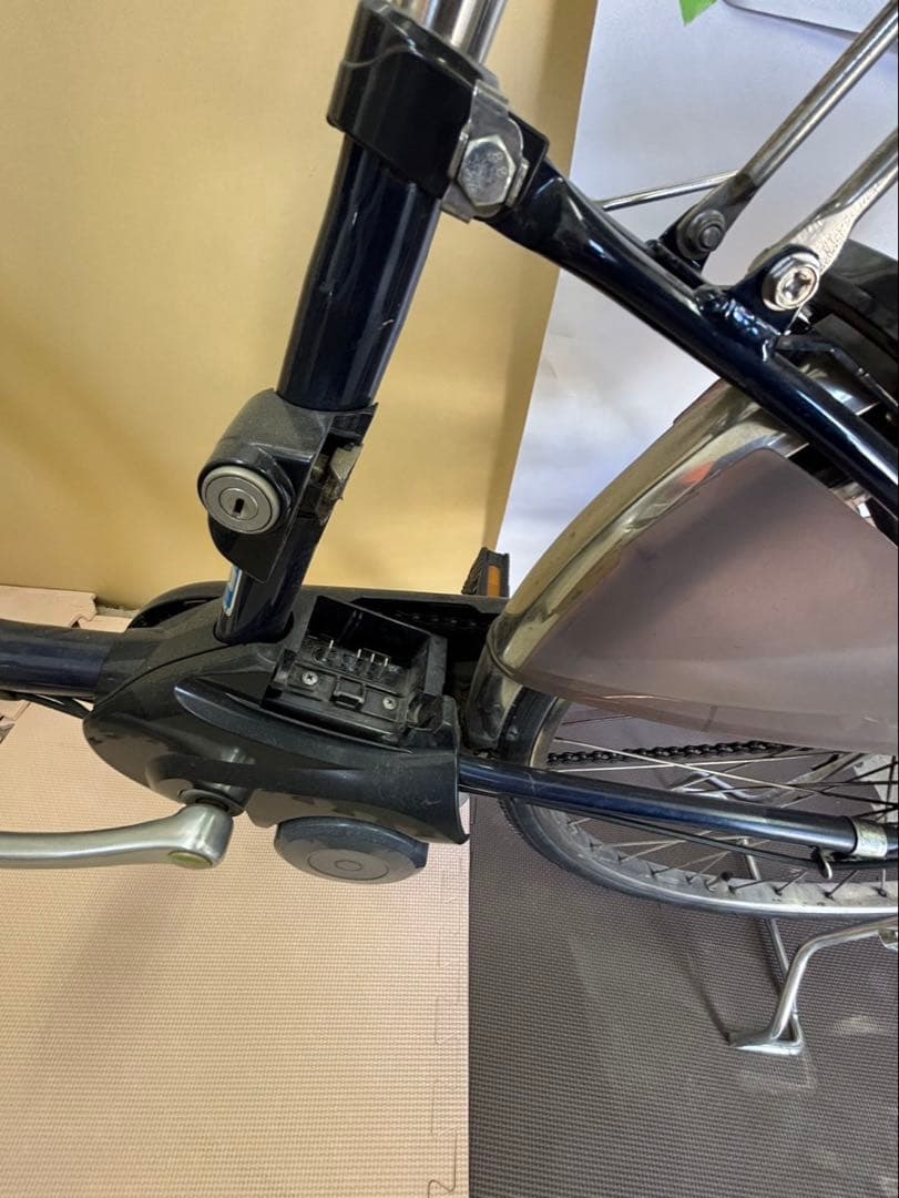 ◆【送料無料】Panasonic電動アシスト自転車 ネイビー 前カゴ付き