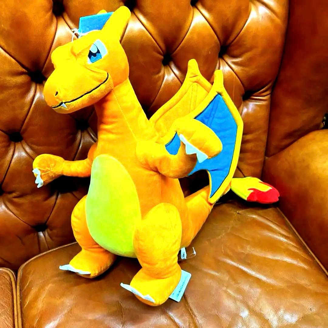 ポケモン　めちゃでかリザードン ぬいぐるみ 特大　オレンジ