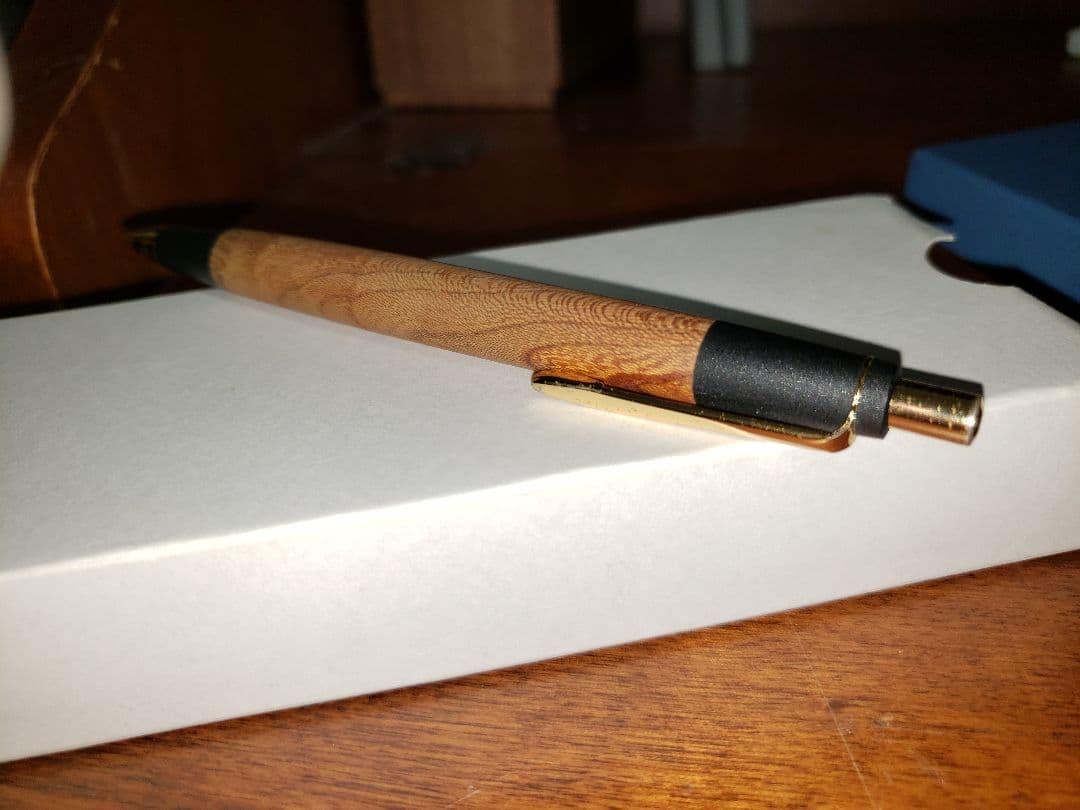 野原工芸　欅上杢のシャーペン　固定式口金旧型