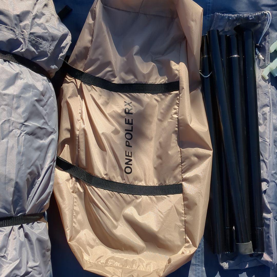 【美品・セット】ワンポールテントRX（L）、専用グランドシート、トンガリハット