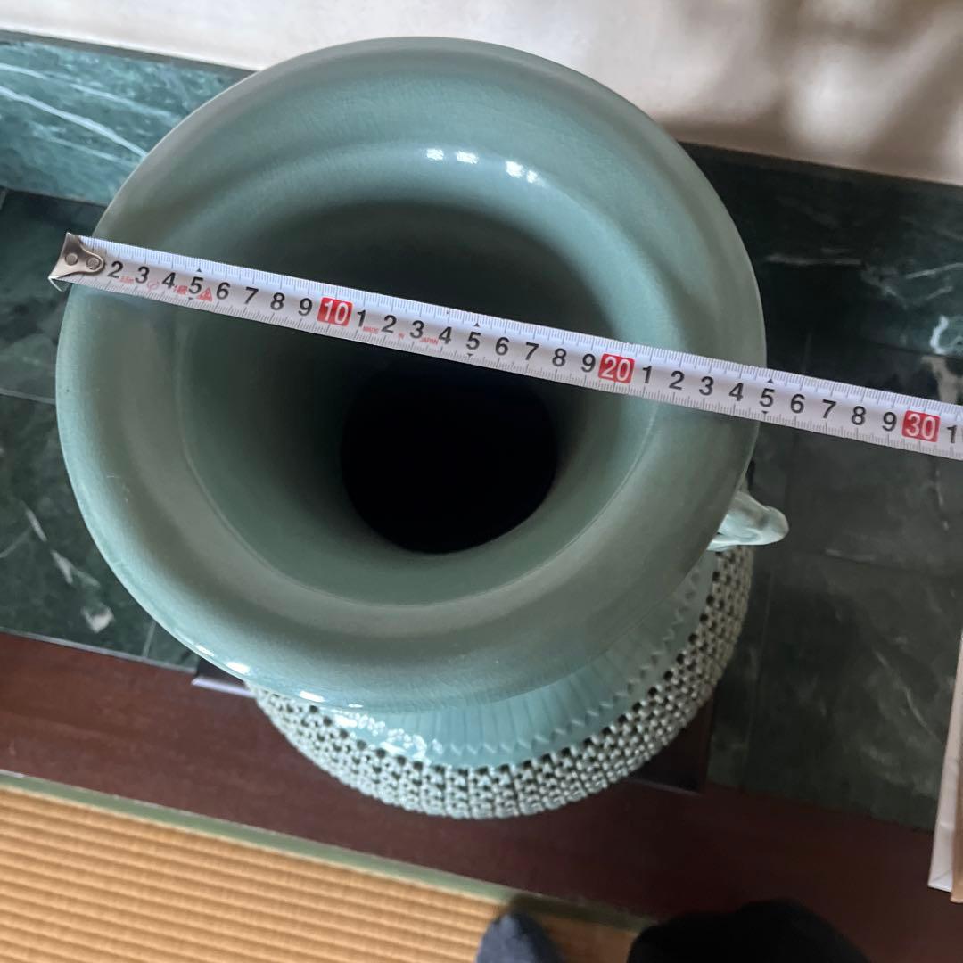 特大壺　青磁　床の間　美品
