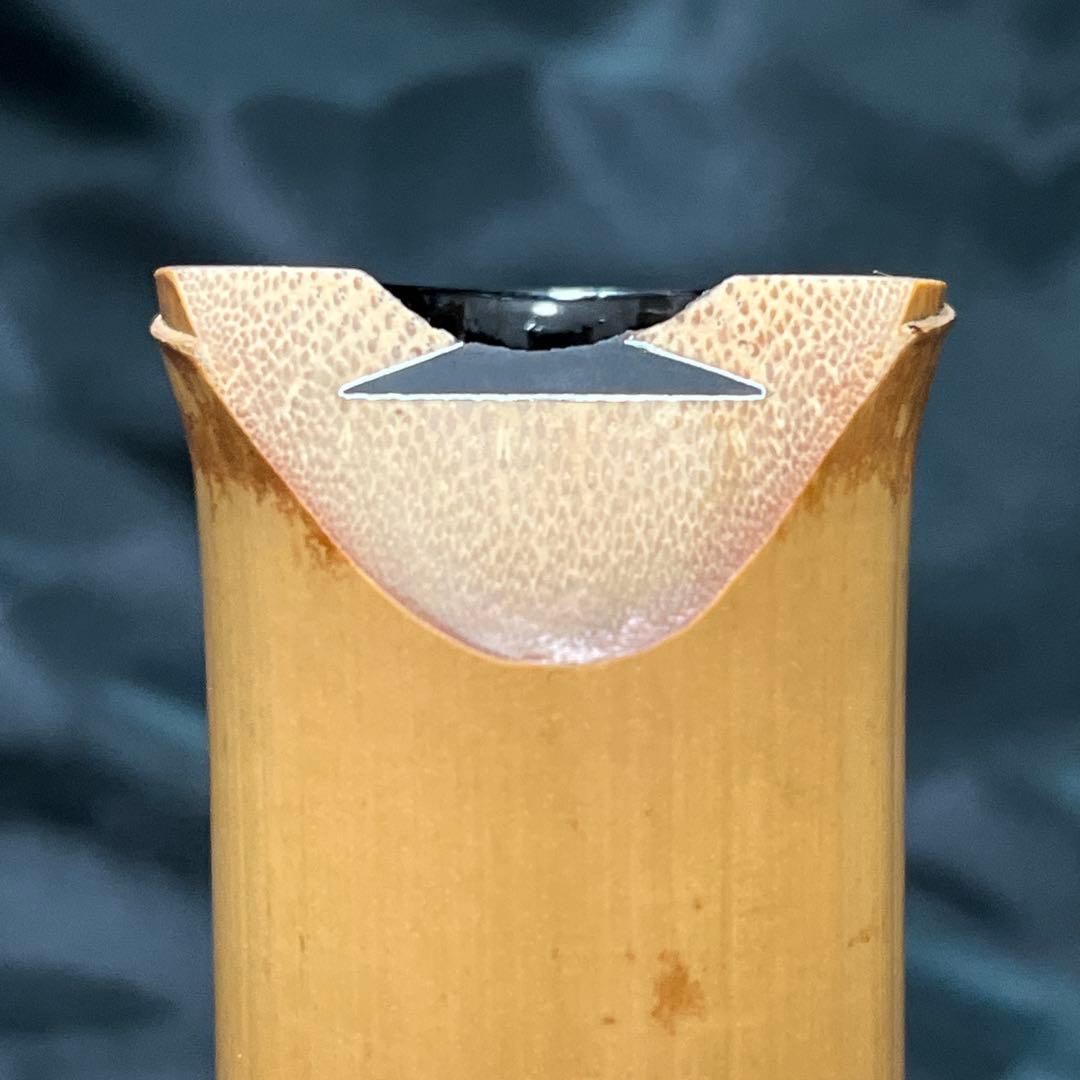 尺八 琴古流 在銘 2印 二尺二寸管 中継ぎ籐巻き銀三線 【音出し確認済み】