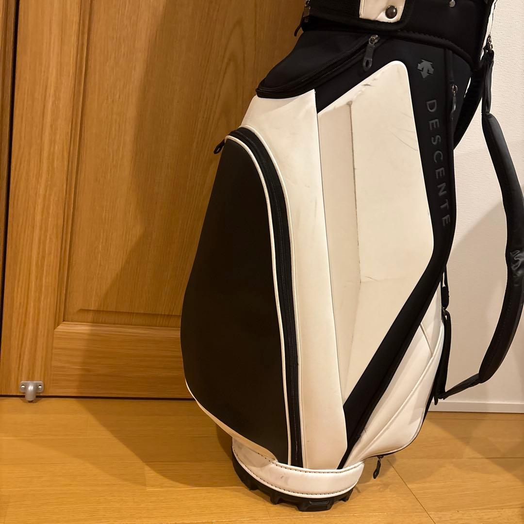 DESCENTE キャディバッグ ホワイト/ブラック