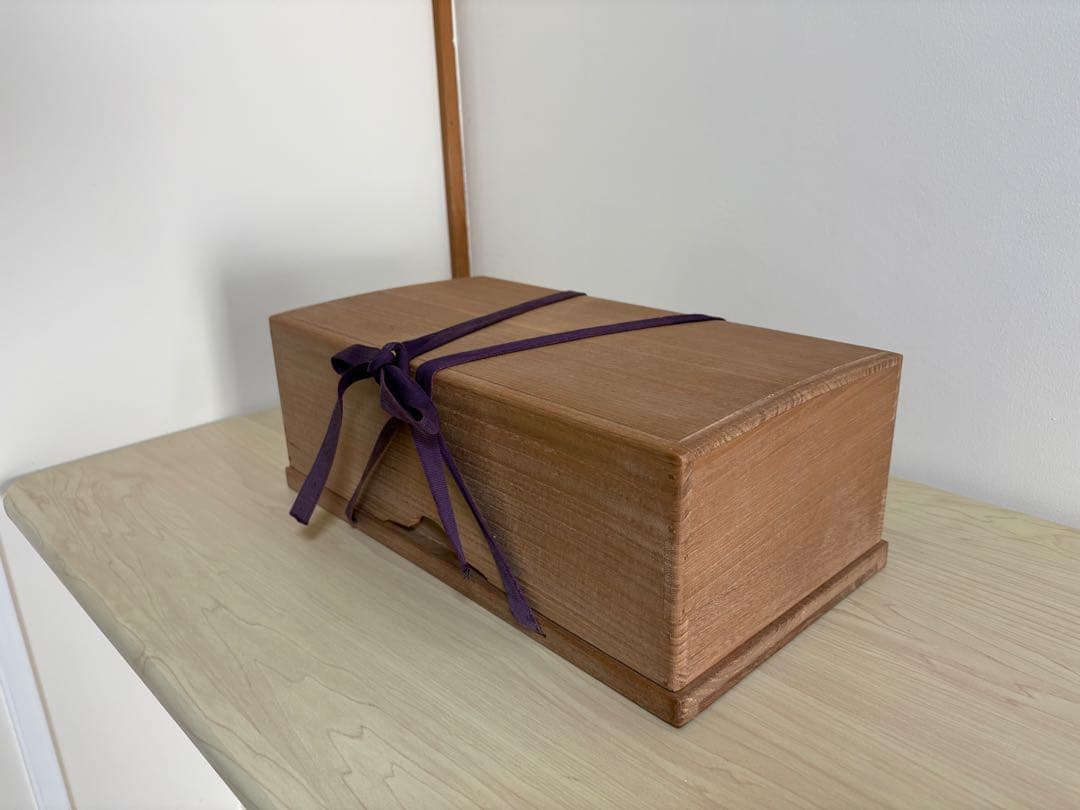 【囲碁】楠製碁笥　桐箱付き