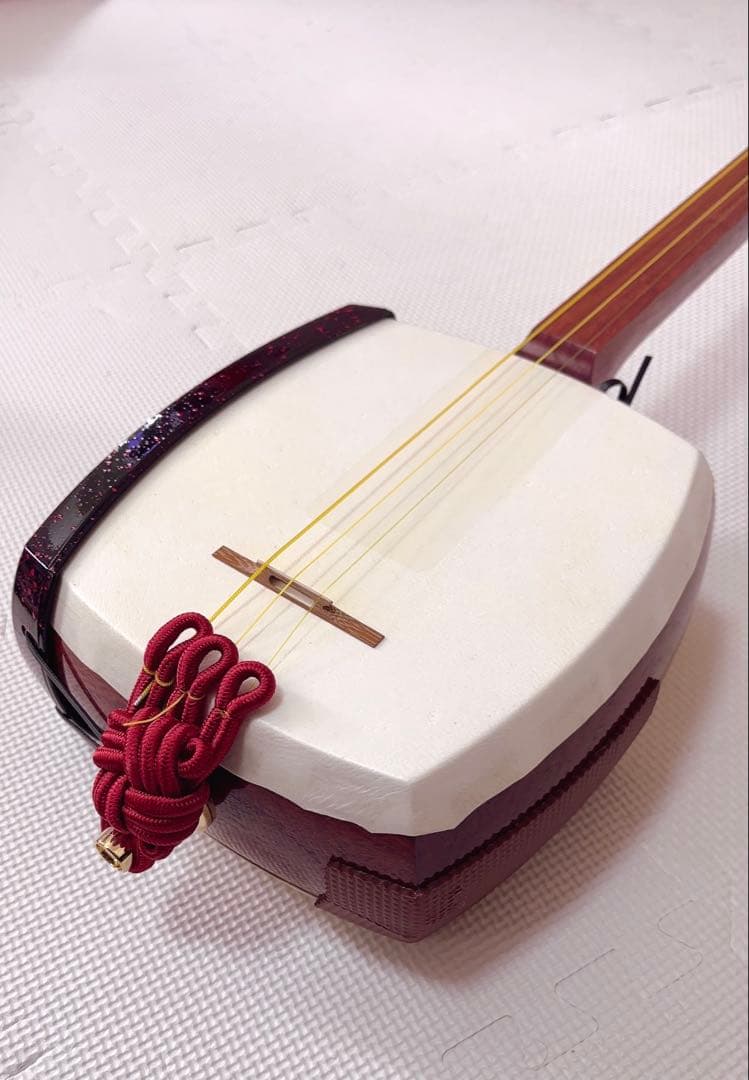 （特上）津軽花林三味線　撥　ケース付き