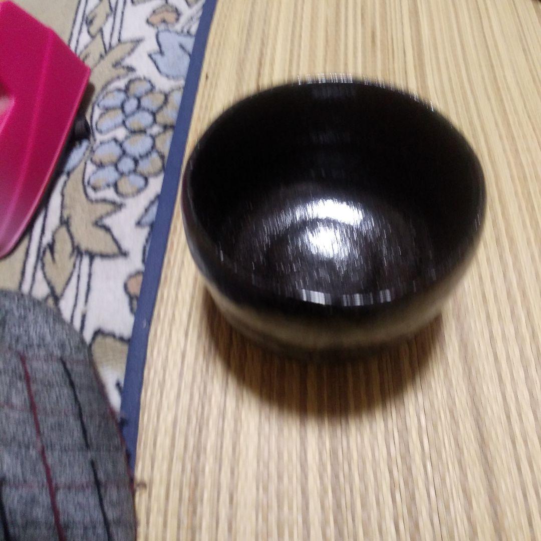 黒色漆器椀 木製箱付き